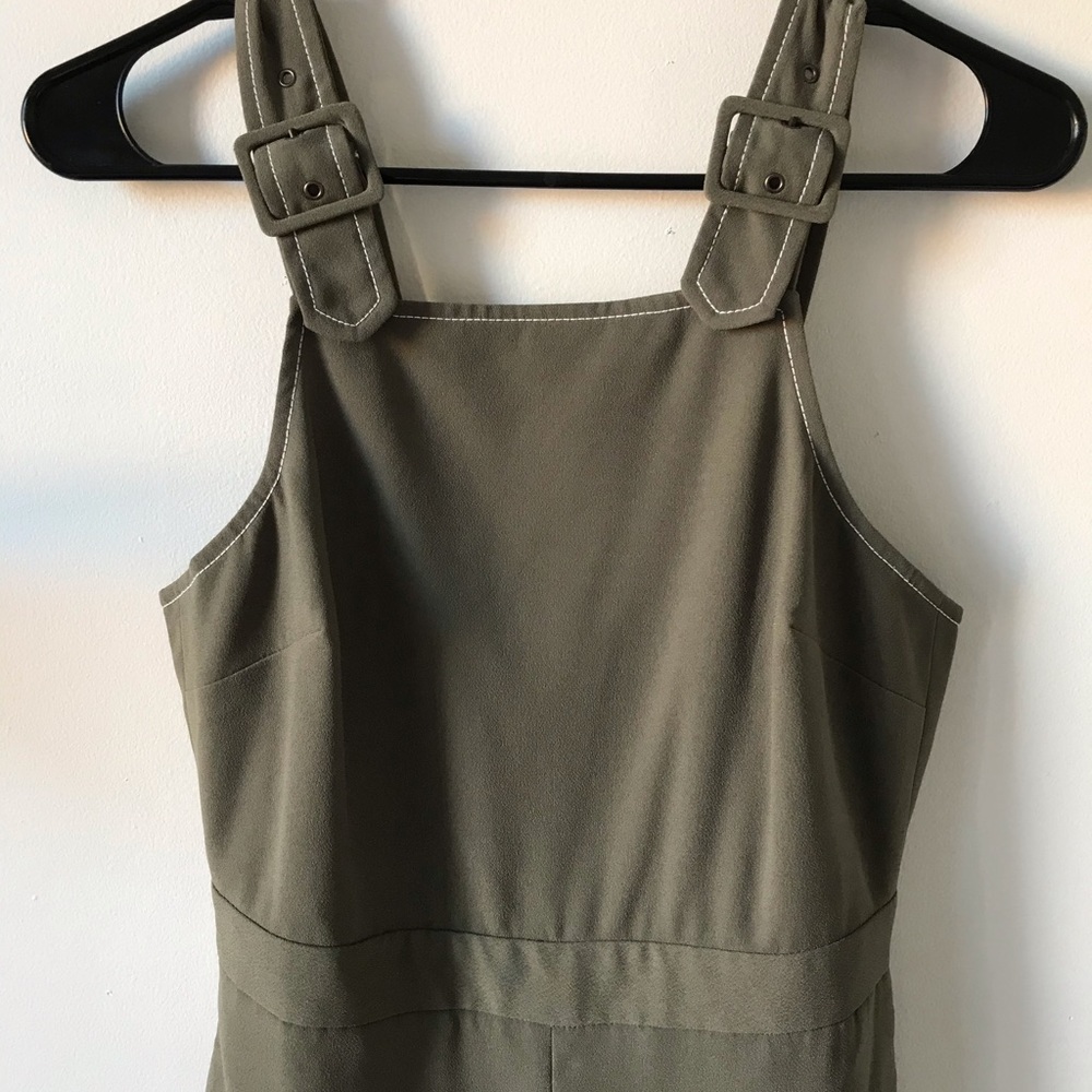 Olive jumpsuit topshop size small US4 UK8